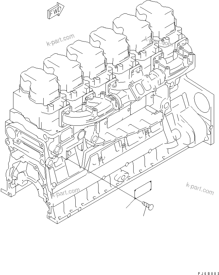 Komatsu parts book diagram for SA6D140E-3C-7 S/N 110001-UP: NAME PLATE (ENGLISH)(#110001-110001)