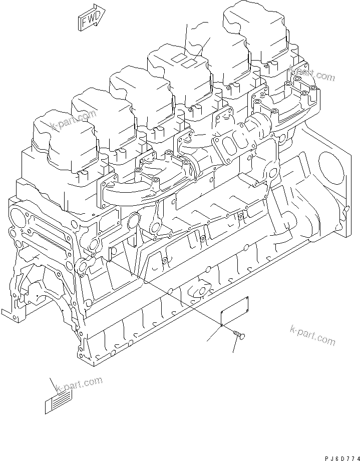 Komatsu parts book diagram for SA6D140E-3C-7 S/N 110001-UP: NAME PLATE AND CAUTION (ENGLISH) (REGULATION OF EPA)