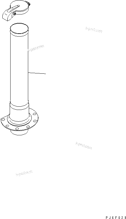 Komatsu parts book diagram for SA6D140E-3C-7 S/N 110001-UP: EXHAUST PIPE