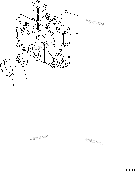 Komatsu parts book diagram for SA6D140E-2B-7 S/N 22537-UP: FRONT COVER(#25749-)