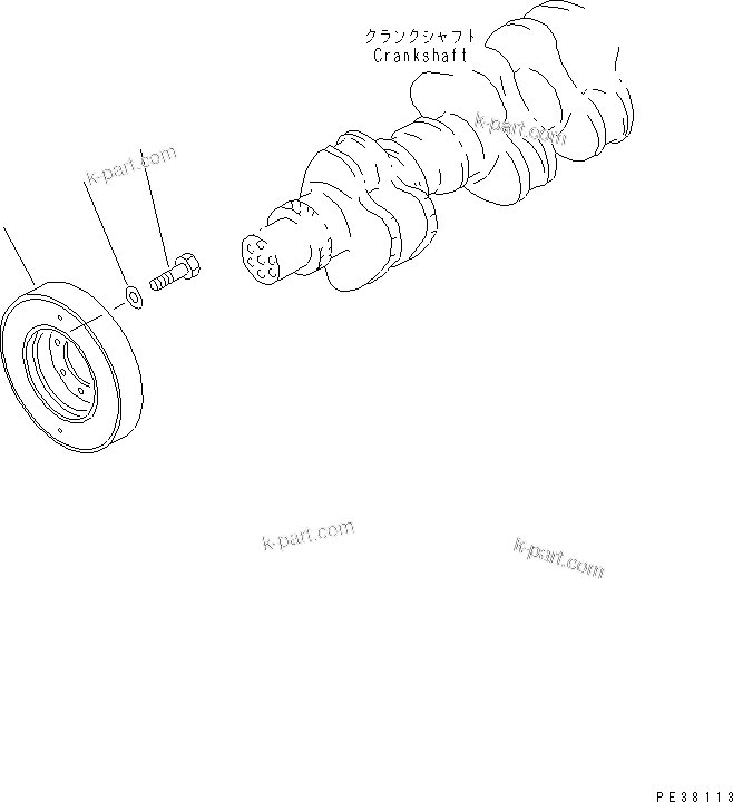 Komatsu parts book diagram for SA6D140E-2B-7 S/N 22537-UP: DAMPER