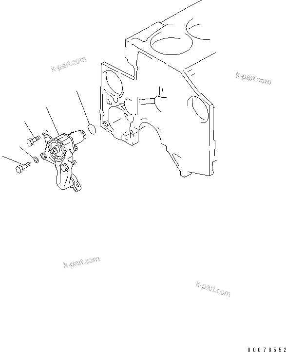 Komatsu parts book diagram for SA6D140E-2B-7 S/N 22537-UP: OIL PUMP(#35115-36493)
