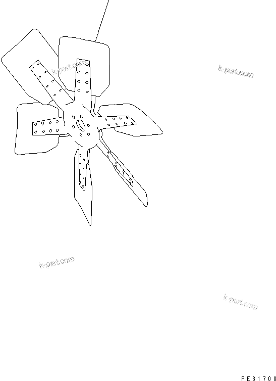 Komatsu parts book diagram for SA6D140E-2B-7 S/N 22537-UP: COOLING FAN (BLOWER TYPE)(#29011-)