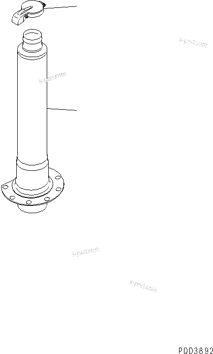 Komatsu parts book diagram for SA6D140E-2B-7 S/N 22537-UP: SERVICE PARTS (EXHAUST PIPE AND RAIN CAP)(#25887-28115)