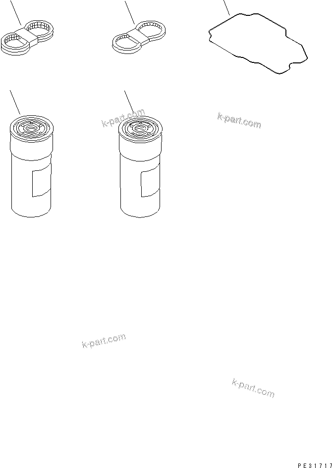 Komatsu parts book diagram for SA6D140E-2B-7 S/N 22537-UP: SERVICE PARTS (SPARE PARTS)(#28116-)