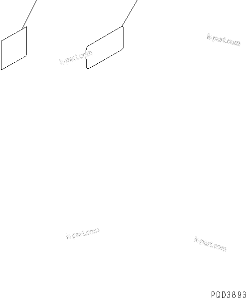 Komatsu parts book diagram for SA6D140E-2B-7 S/N 22537-UP: SERVICE PARTS (AIR CLEANER CAUTION PLATE AND EXHAUSTED GAS CONTROL DATA PLATE)(#25887-28115)