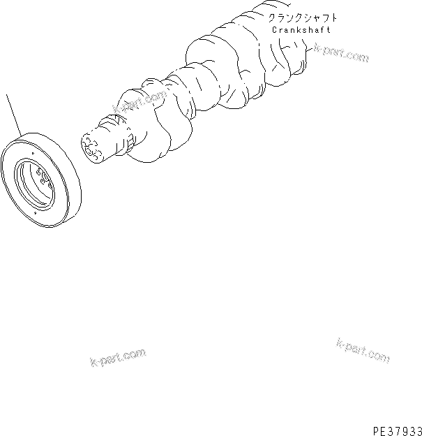 Komatsu parts book diagram for SA6D170E-2A S/N 17353-UP: DAMPER