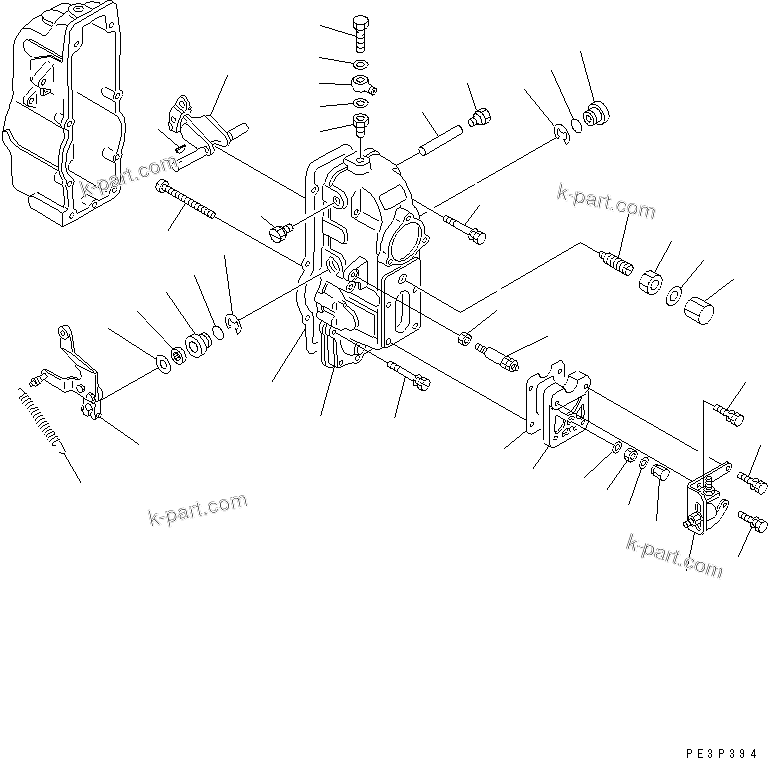 Komatsu parts book diagram for SA6D170E-2A S/N 17353-UP: FUEL INJECTION PUMP (GOVERNOR) (2/3) (HIGH ALTITUDE SPEC.) (INNER PARTS)