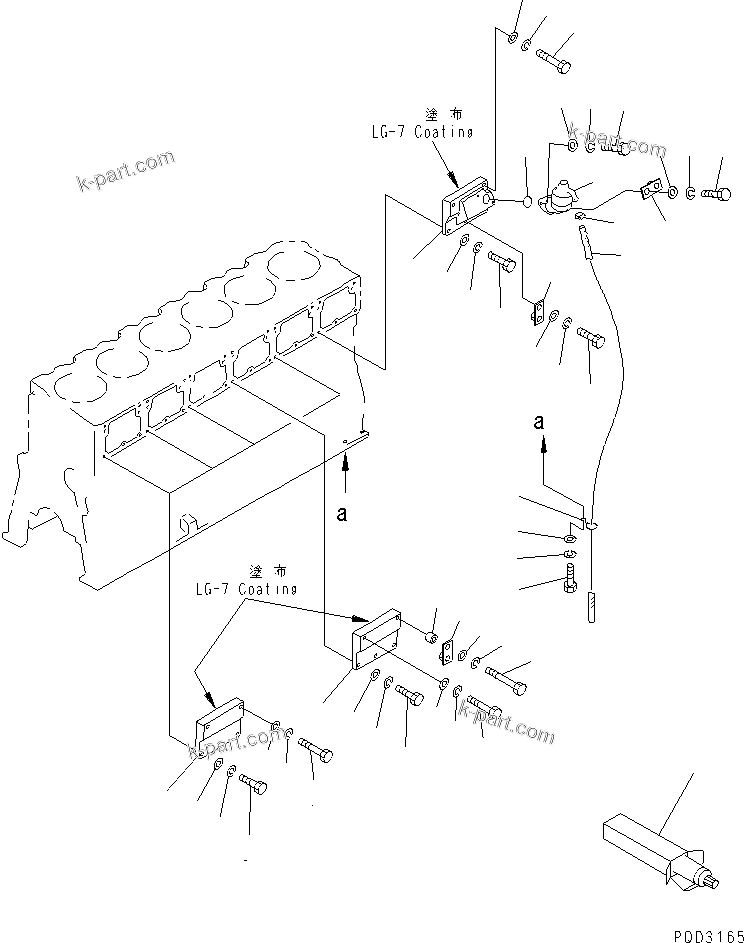 Komatsu parts book diagram for SA6D170E-2C S/N 17353-UP: CAMFOLLOWER COVER(#18669-18951)