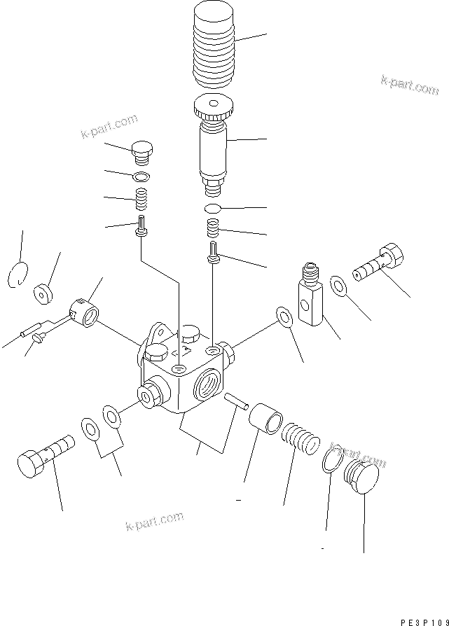 Komatsu parts book diagram for SA6D170E-2C S/N 17353-UP: FUEL INJECTION PUMP (FEED PUMP) (INNER PARTS)(#18669-)