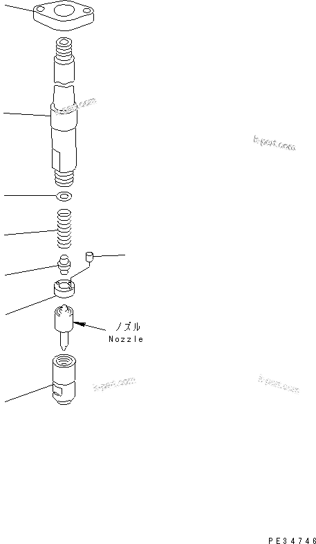 Komatsu parts book diagram for SA6D170E-2C S/N 17353-UP: HOLDER (INNER PARTS)(#21379-)