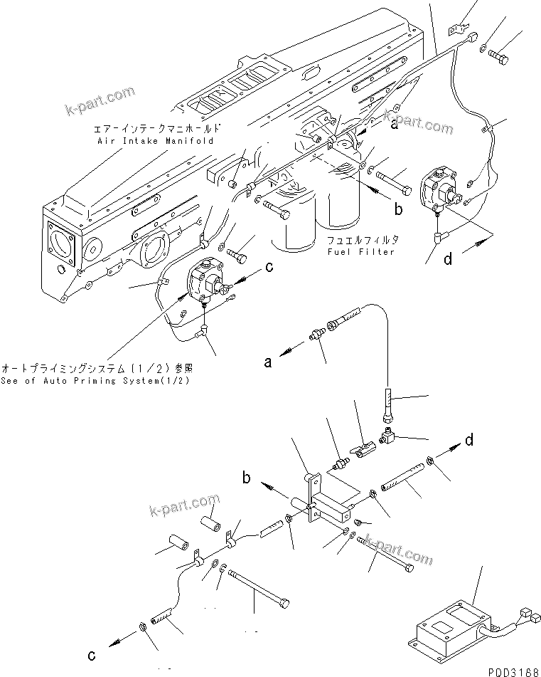 Komatsu parts book diagram for SA6D170E-2C S/N 17353-UP: AUTO PRIMMING SYSTEM (2/2)(#18669-20106)