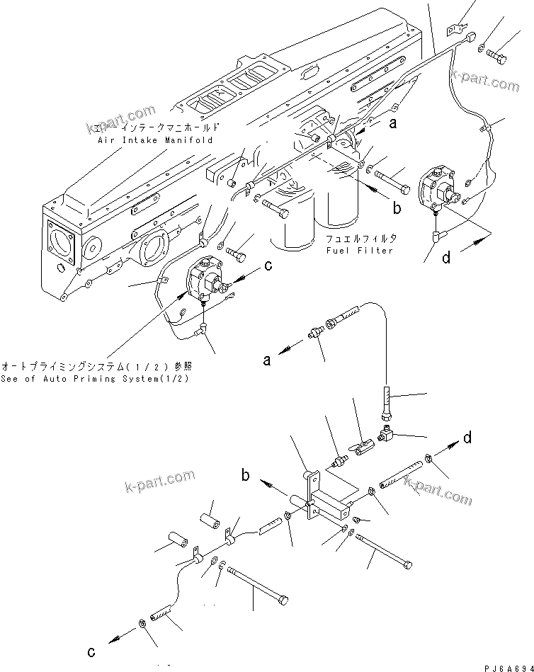 Komatsu parts book diagram for SA6D170E-2C S/N 17353-UP: AUTO PRIMMING SYSTEM (2/2)(#20107-)