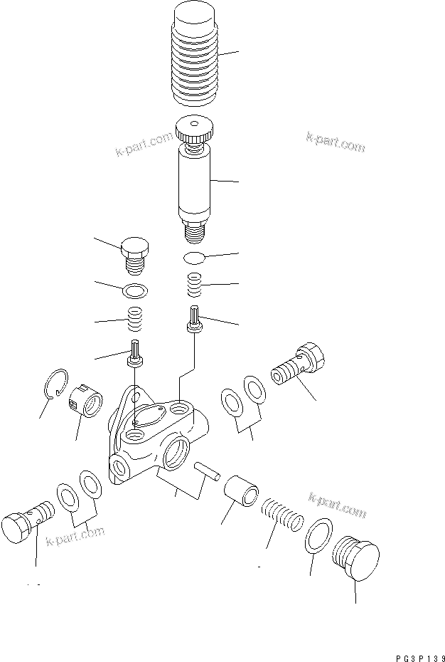 Komatsu parts book diagram for SA6D170-B-1E S/N 11452-UP: FUEL INJECTION PUMP (FEED PUMP)