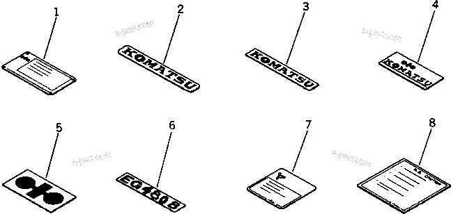 Komatsu parts book diagram for SA6D170-B-1E S/N 11452-UP: MARKS AND PLATES (FOR JAPAN)
