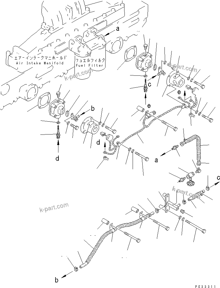 Komatsu parts book diagram for SA6D170-B-1F S/N 11763-UP: AUTO PRIMING SYSTEM(#11763-12649)