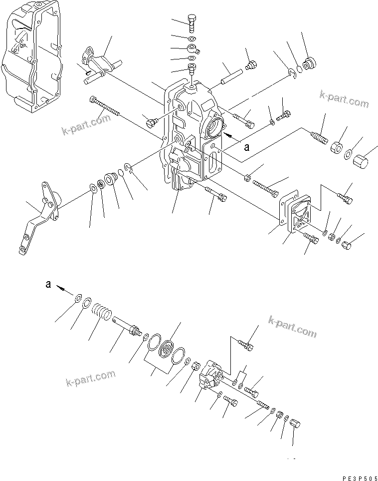 Komatsu parts book diagram for SA6D170-B-1F S/N 11763-UP: FUEL INJECTION PUMP (GOVERNOR) (2/2) (INNER PARTS)(#13556-15514)