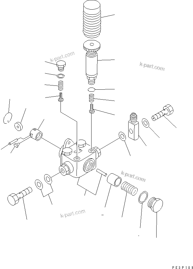 Komatsu parts book diagram for SA6D170-B-1F S/N 11763-UP: FUEL INJECTION PUMP (FEED PUMP) (INNER PARTS)(#11763-13555)