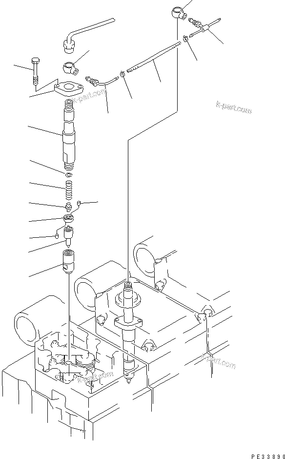 Komatsu parts book diagram for SA6D170-B-1J-R S/N 13551-UP (-50cent. SPEC.): FUEL NOZZLE AND SPILL PIPE