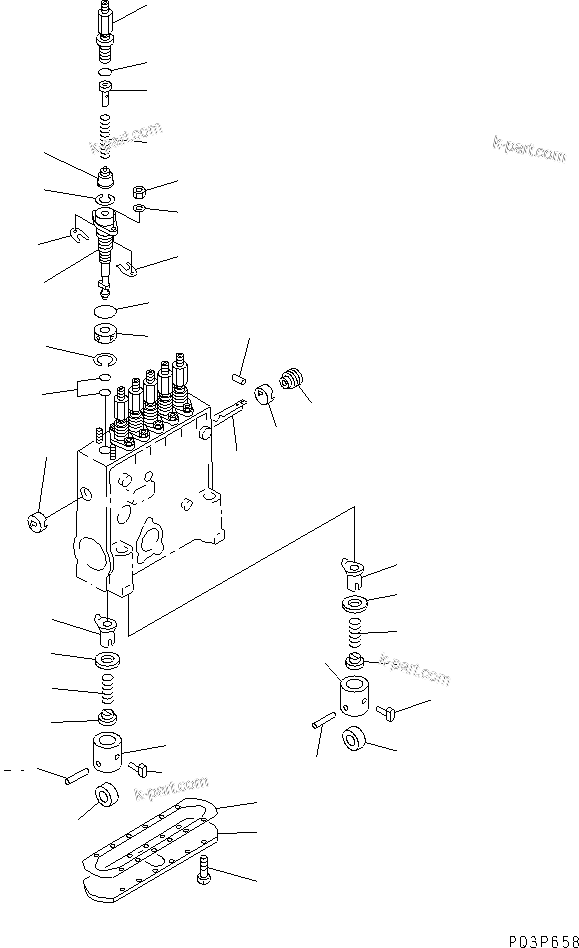 Komatsu parts book diagram for SA6D170-B-1J-R S/N 13551-UP (-50cent. SPEC.): FUEL INJECTION PUMP (PUMP) (2/2) (COLD WEATHER (B) SPEC.)(#13551-15523)