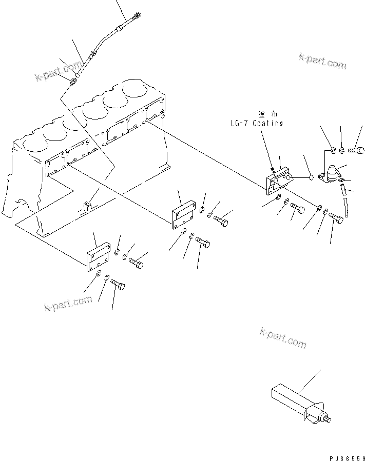 Komatsu parts book diagram for SA6D170-A-1Q-H S/N 13144-UP: CYLINDER BLOCK COVER