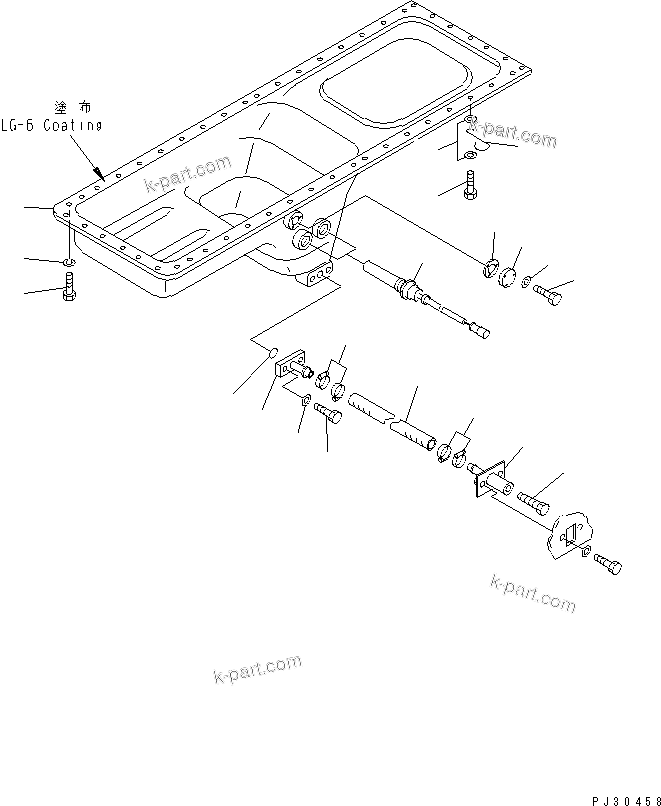 Komatsu parts book diagram for SA6D170-A-1Q-H S/N 13144-UP: OIL PAN (EXTREME COLD TERRAIN SPEC.)(#15320-)
