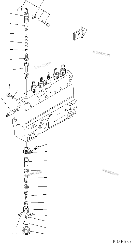 Komatsu parts book diagram for SA6D170-A-1Q-H S/N 13144-UP: FUEL INJECTION PUMP (PUMP) (2/2) (EXTREME COLD TERRAIN SPEC.)(#15320-)