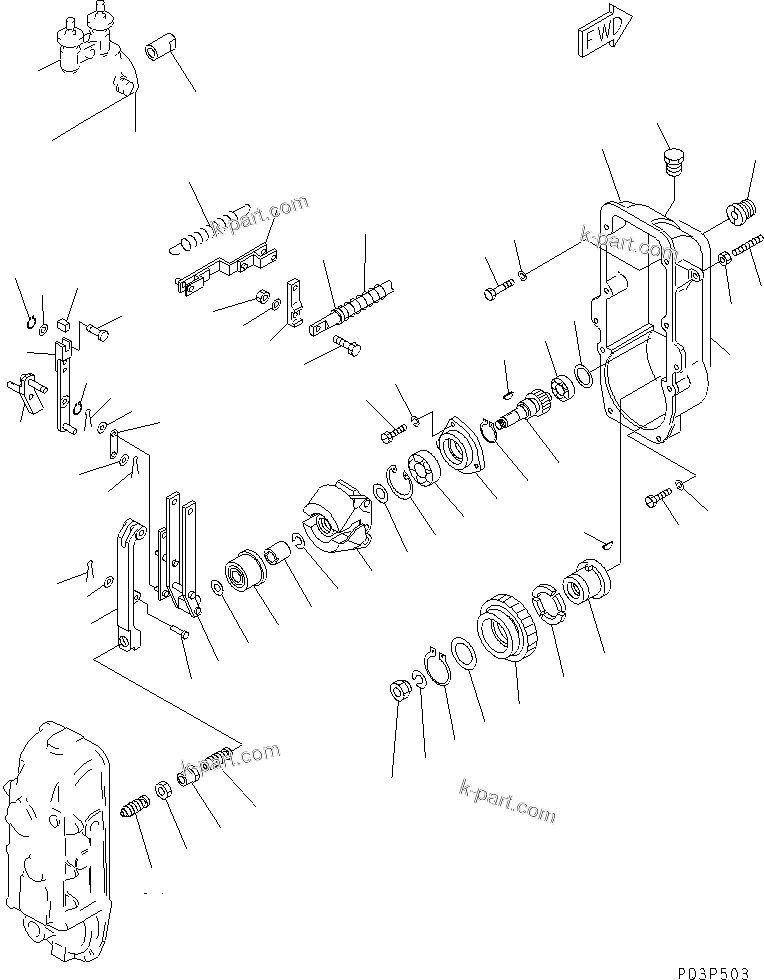Komatsu parts book diagram for SA6D170-A-1Q-H S/N 13144-UP: FUEL INJECTION PUMP (GOVERNOR) (1/2) (EXTREME COLD TERRAIN SPEC.)(#15320-)