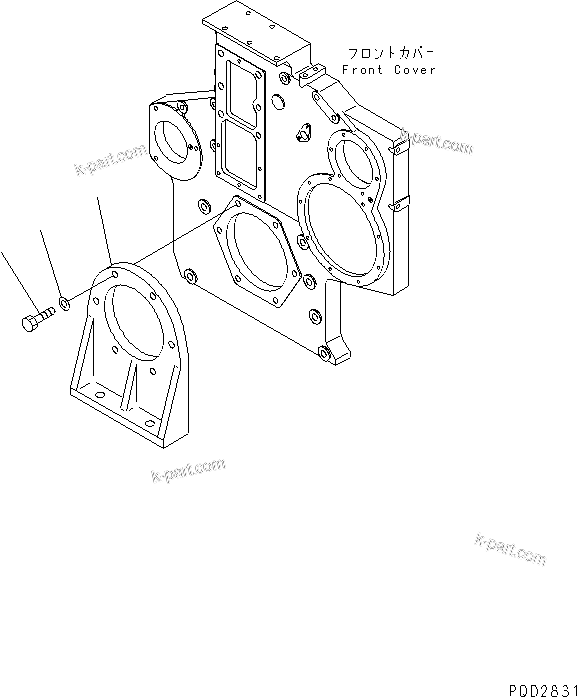 Komatsu parts book diagram for SA6D170-B-1F-7 S/N 10001-UP: ENGINE MOUNTING (FOR PC1000-1)(#15701-)