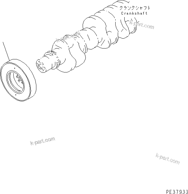 Komatsu parts book diagram for SA6D170-B-1F-7 S/N 10001-UP: VIBRATION DAMPER(#10490-)