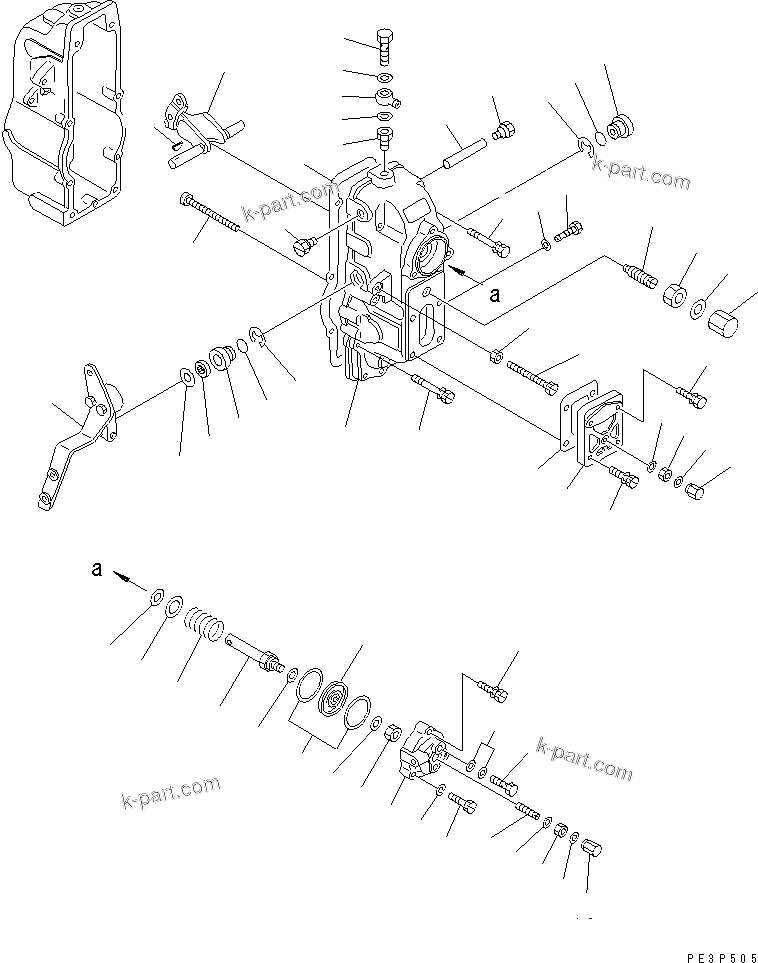 Komatsu parts book diagram for SA6D170-B-1F-7 S/N 10001-UP: FUEL INJECTION PUMP (GOVERNOR) (2/2) (INNER PARTS)(#15515-)
