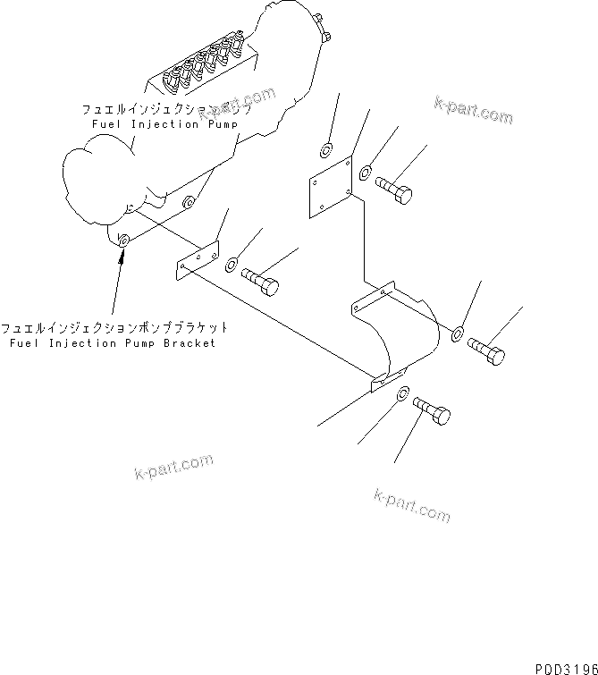 Komatsu parts book diagram for SA6D170-B-1F-7 S/N 10001-UP: SAFETY GUARD (INJECTION PUMP DRIVE)(#17383-)