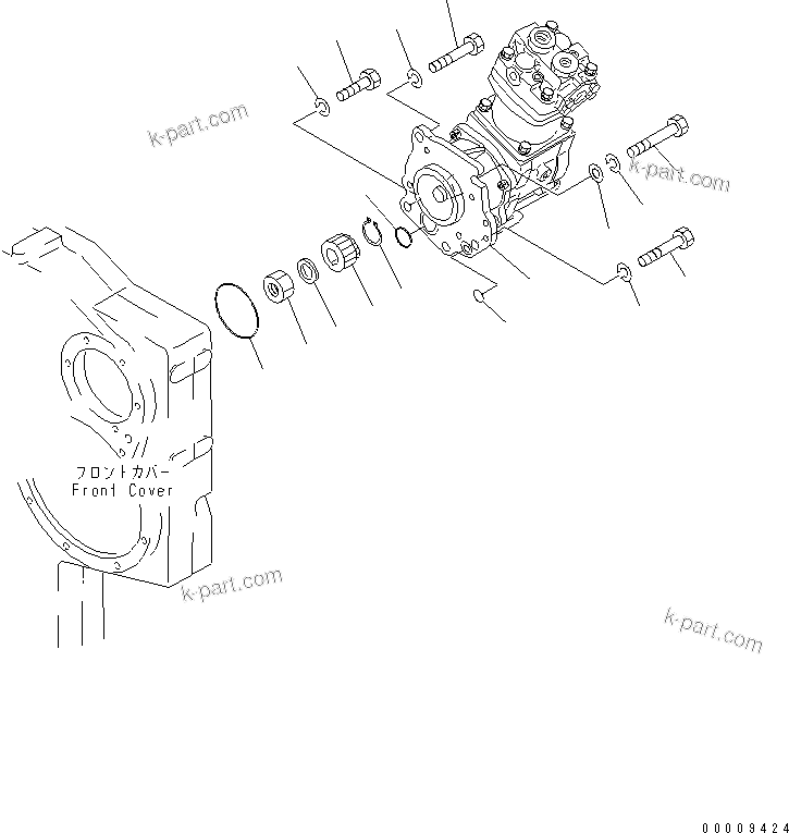 Komatsu parts book diagram for SA6D170-B-1F-7 S/N 10001-UP: AIR COMPRESSOR MOUNTING(#15701-)
