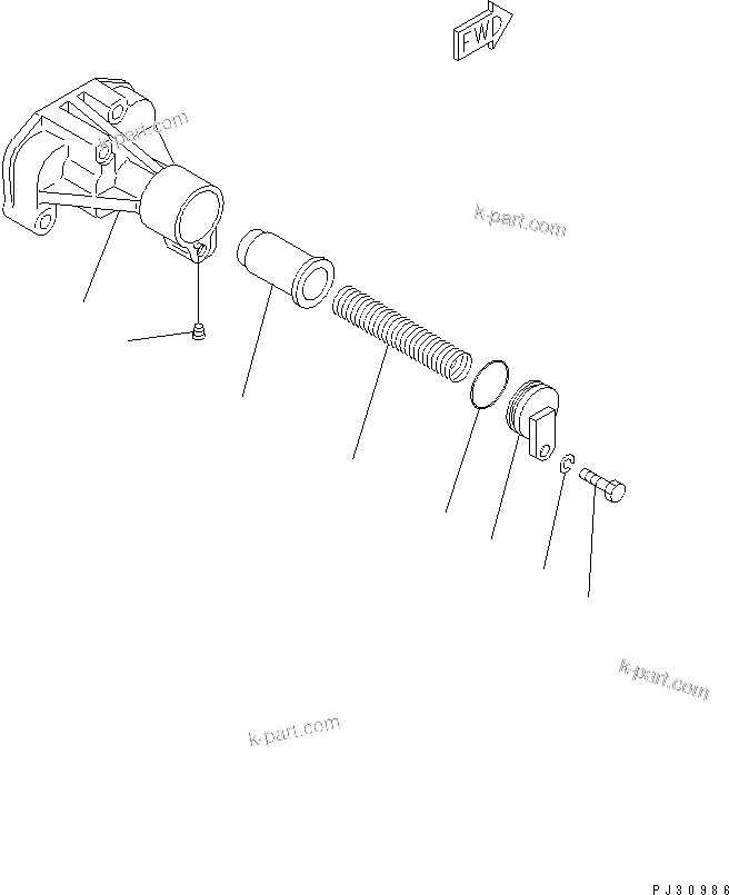 Komatsu parts book diagram for SA8V170-1C S/N 10040-UP: LUBRICATING COOLING VALVE