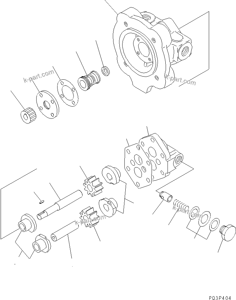 Komatsu parts book diagram for SA8V170-1C S/N 10040-UP: FUEL FEED PUMP