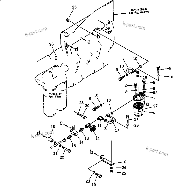 Komatsu parts book diagram for SA8V170-1C S/N 10040-UP: AUTO PRIMING SYSTEM (1/3)(#10433-)