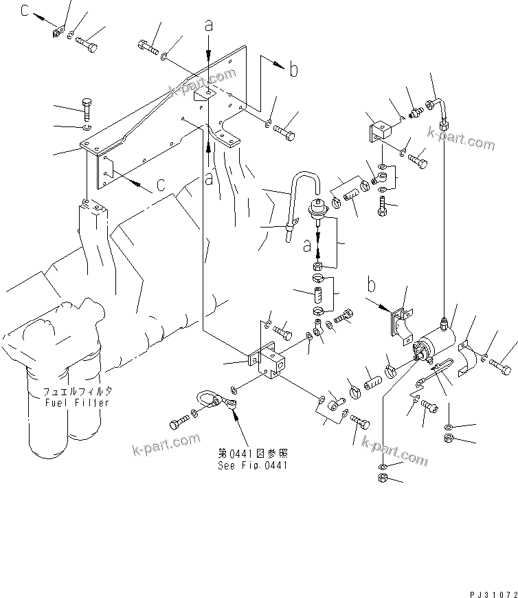 Komatsu parts book diagram for SA8V170-1C S/N 10040-UP: AUTO PRIMING SYSTEM (2/3)(#10040-10261)