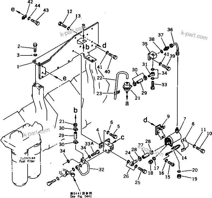 Komatsu parts book diagram for SA8V170-1C S/N 10040-UP: AUTO PRIMING SYSTEM (2/3)(#10262-10432)