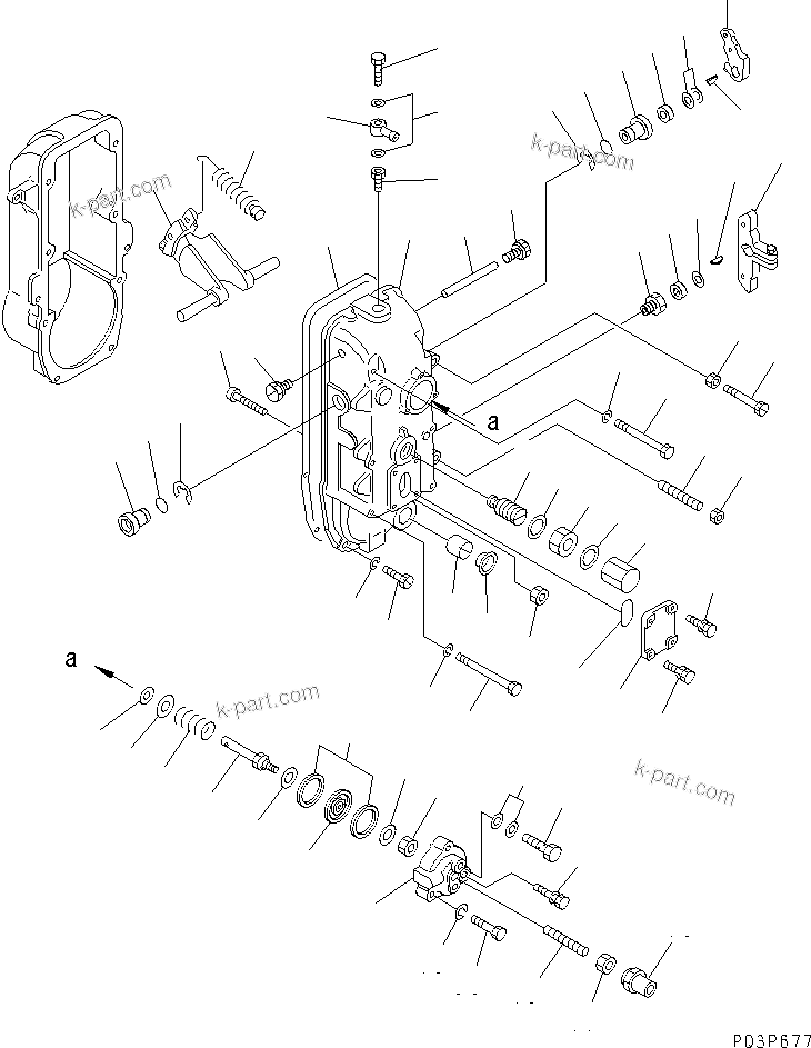 Komatsu parts book diagram for SA8V170-1C S/N 10040-UP: FUEL INJECTION PUMP (GOVERNOR) (2/2)(#10040-10515)