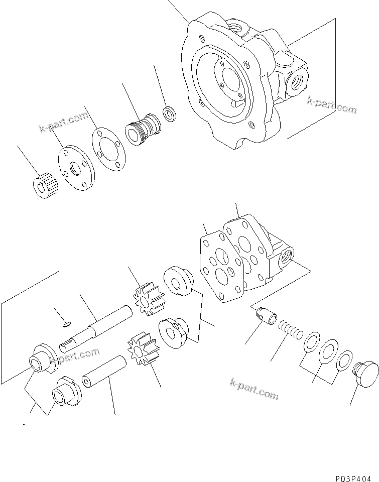 Komatsu parts book diagram for SA8V170-1B S/N 10007-UP: FUEL FEED PUMP