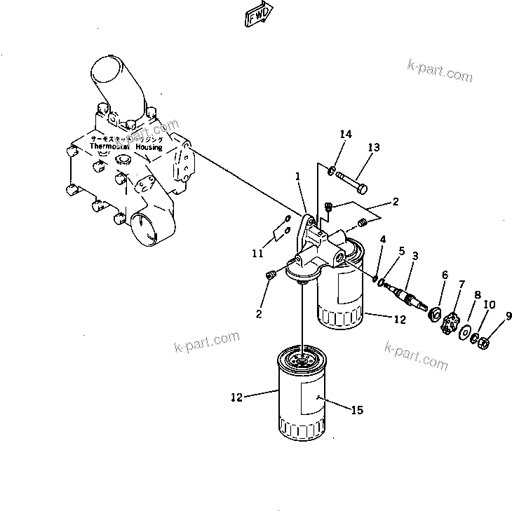 Komatsu parts book diagram for SA8V170-1B S/N 10007-UP: CORROSION RESISTOR