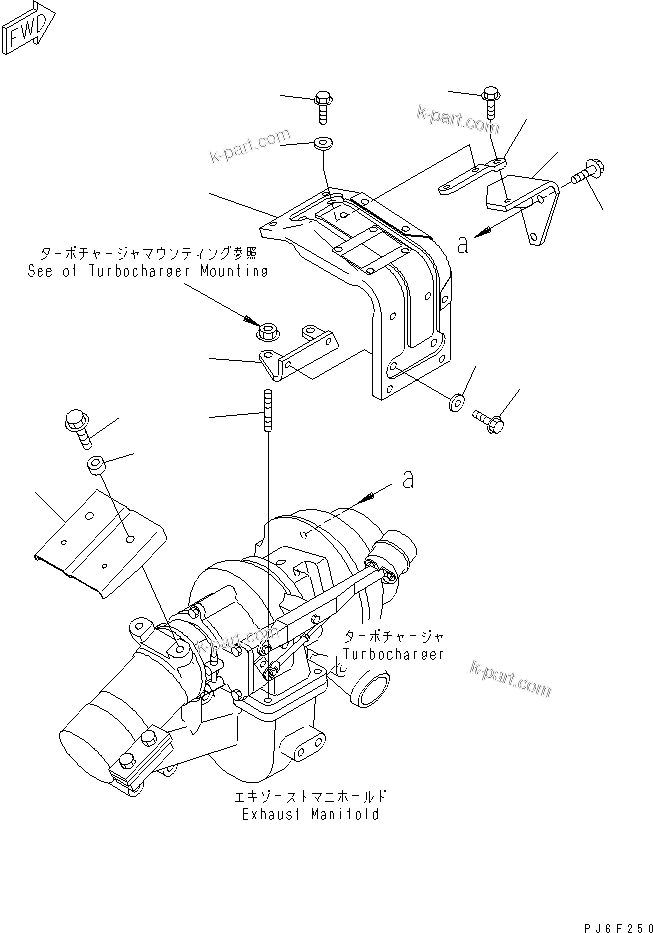 Komatsu parts book diagram for SAA4D102E-2E-4 S/N 26274903-UP: HEAT SHIELD(#26304081-)
