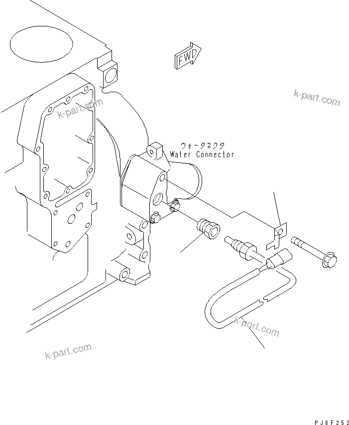 Komatsu parts book diagram for SAA4D102E-2E-4 S/N 26274903-UP: WATER TEMPERATURE SENSOR(#26304081-)