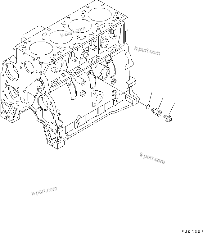 Komatsu parts book diagram for SAA4D102E-2E-4 S/N 26274903-UP: OIL PRESSURE SWITCH(#26304081-)