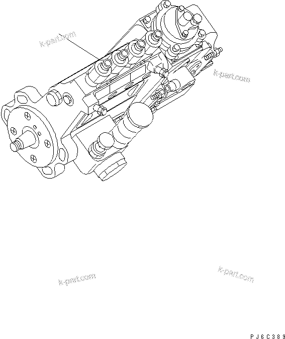 Komatsu parts book diagram for SAA4D102E-2E-4 S/N 26274903-UP: FUEL INJECTION PUMP(#26304081-)