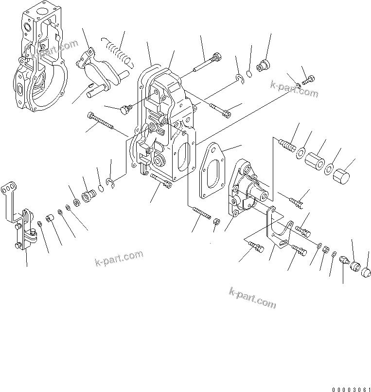Komatsu parts book diagram for SAA4D102E-2E-4 S/N 26274903-UP: FUEL INJECTION PUMP (GOVERNOR) (3/3) (INNER PARTS)(#26304081-)