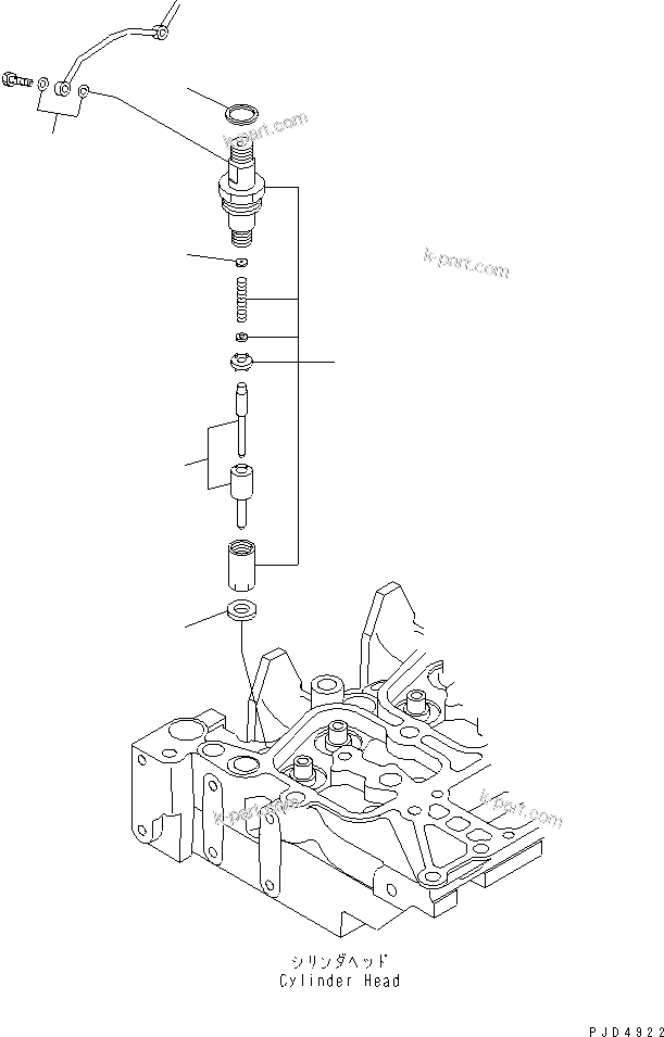 Komatsu parts book diagram for SAA4D102E-2E-4 S/N 26274903-UP: INJECTION NOZZLE(#26304081-)