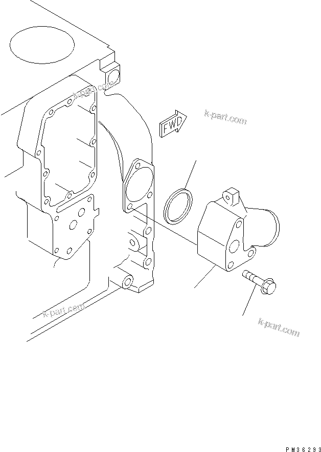 Komatsu parts book diagram for SAA4D102E-2E-4 S/N 26274903-UP: WATER CONNECTOR(#26300902-)