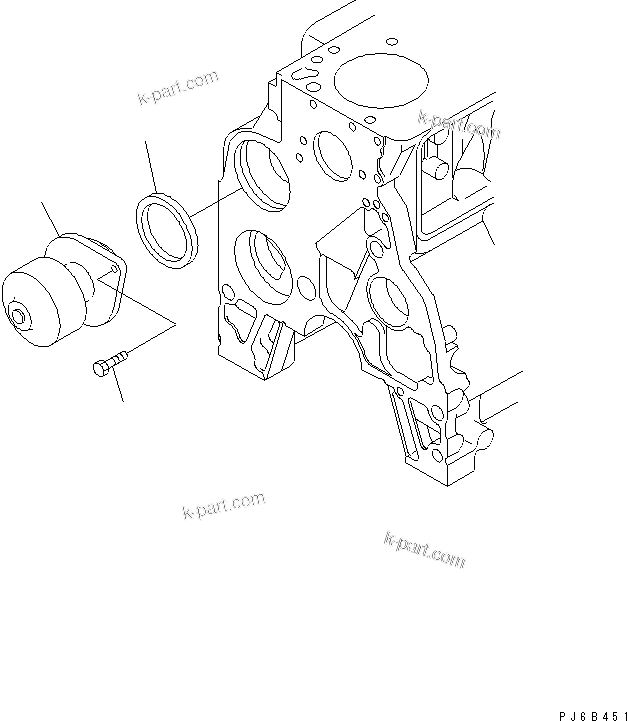 Komatsu parts book diagram for SAA4D102E-2E-4 S/N 26274903-UP: WATER PUMP