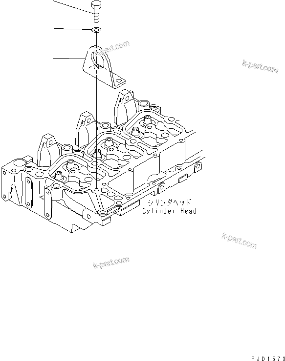 Komatsu parts book diagram for SAA4D102E-2G-4 S/N 26274903-UP: FRONT HANGER(#26302312-)